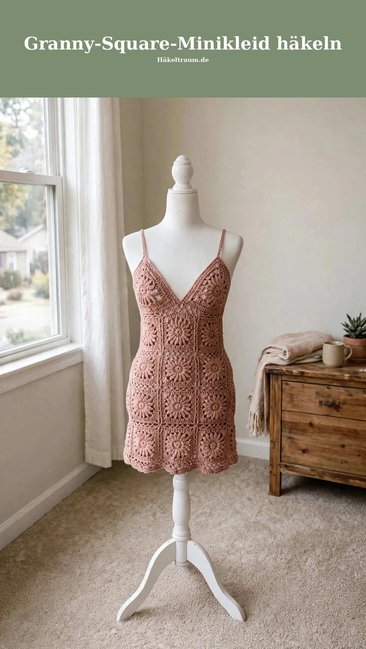 Granny-Square-Minikleid häkeln