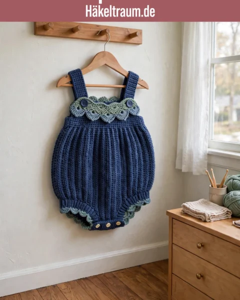 Blaubeer-Baby-Strampler – Kostenlose Häkelanleitung