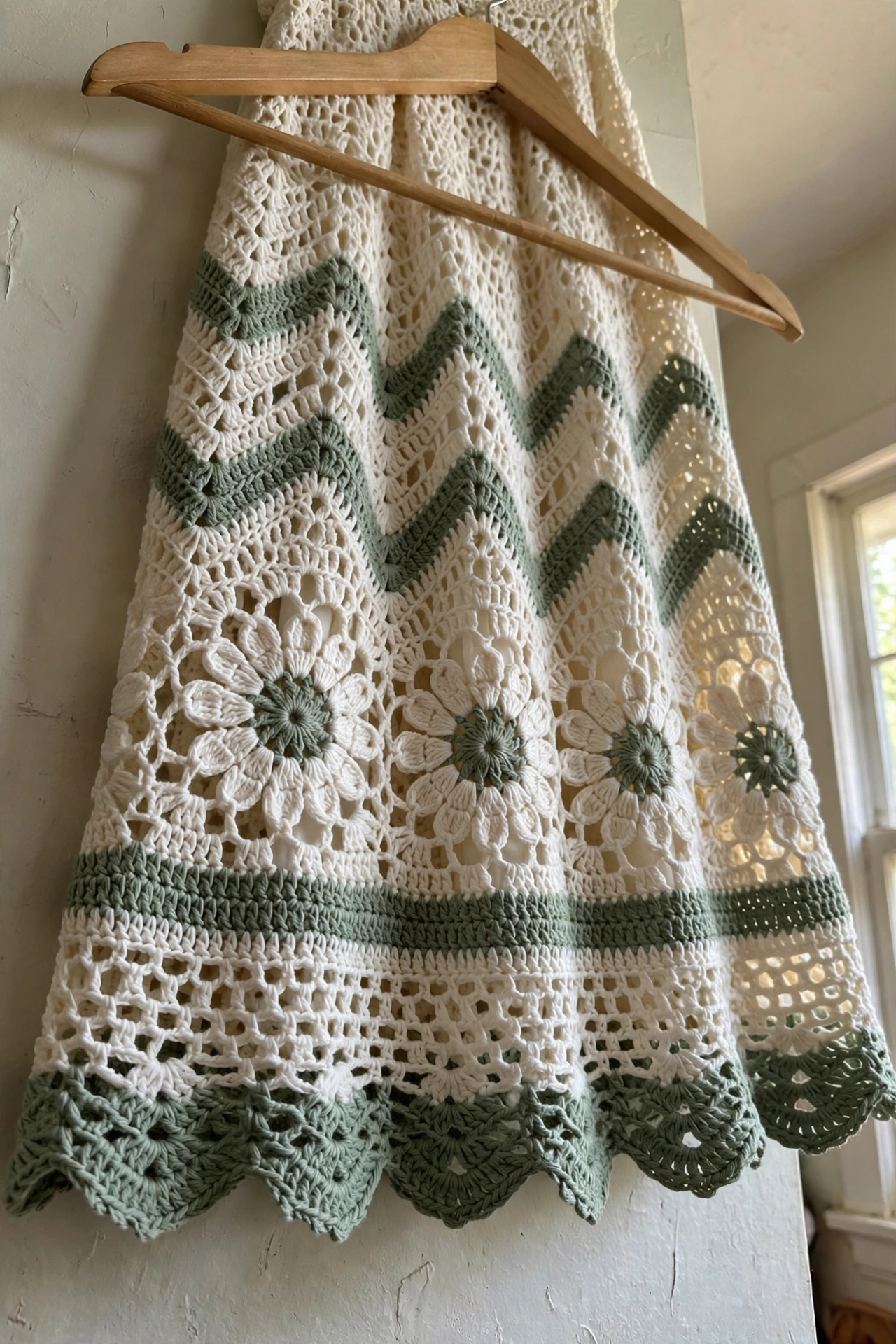 Boho-Spitzenkleid Spitzendetail