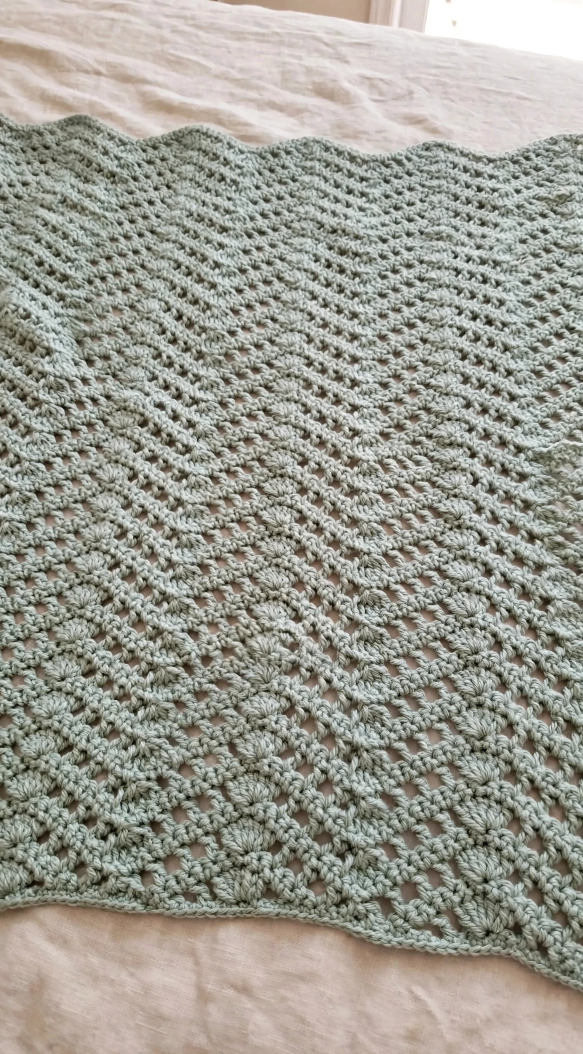 Erbstück-Babydecke Detailansicht