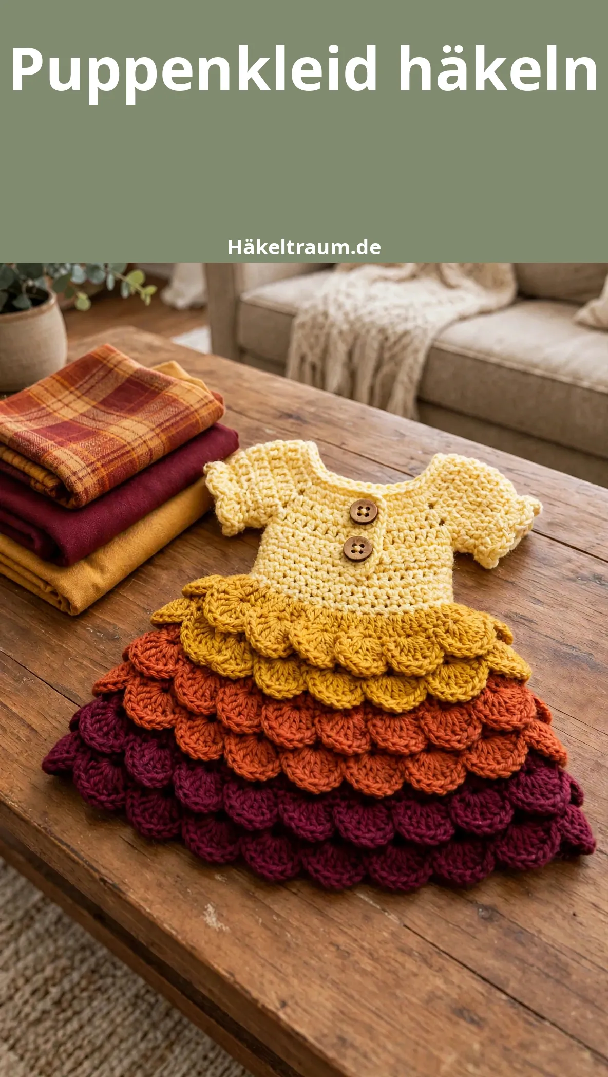 Herbst-Ernte gestuftes Puppenkleid