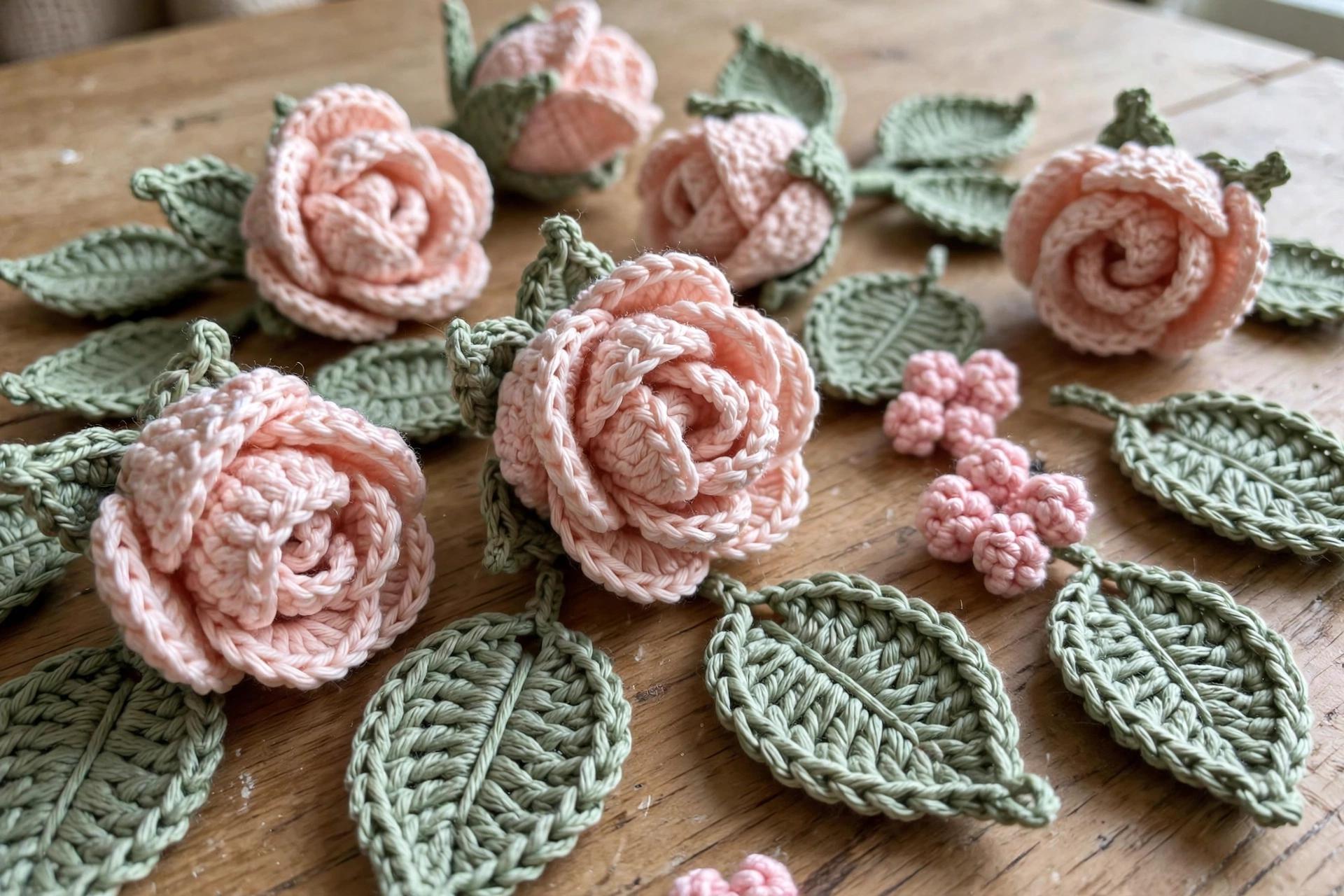 Montiertes Kirschblüten-Armband am Handgelenk getragen