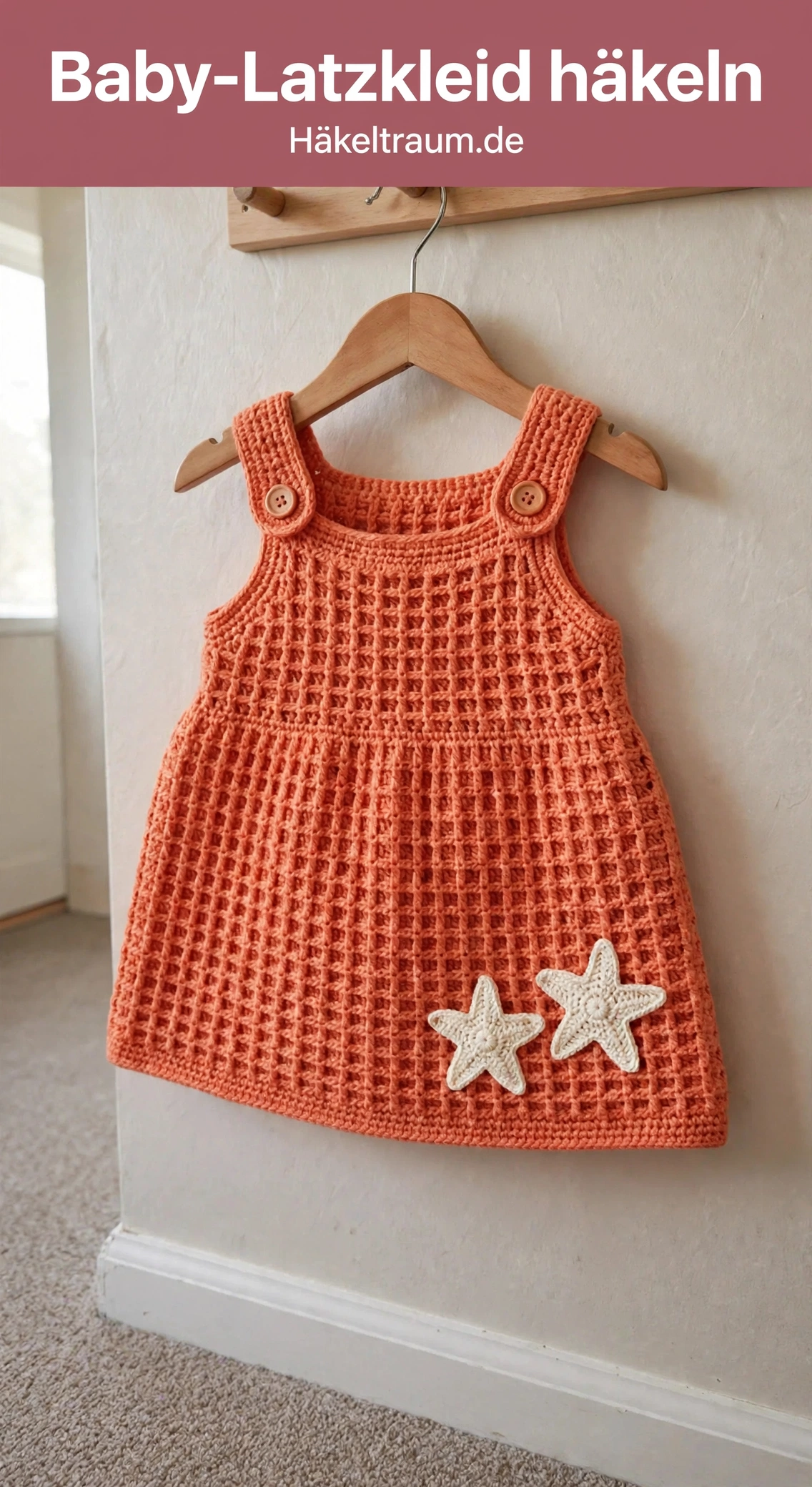 Korallenrotes Baby-Latzkleid