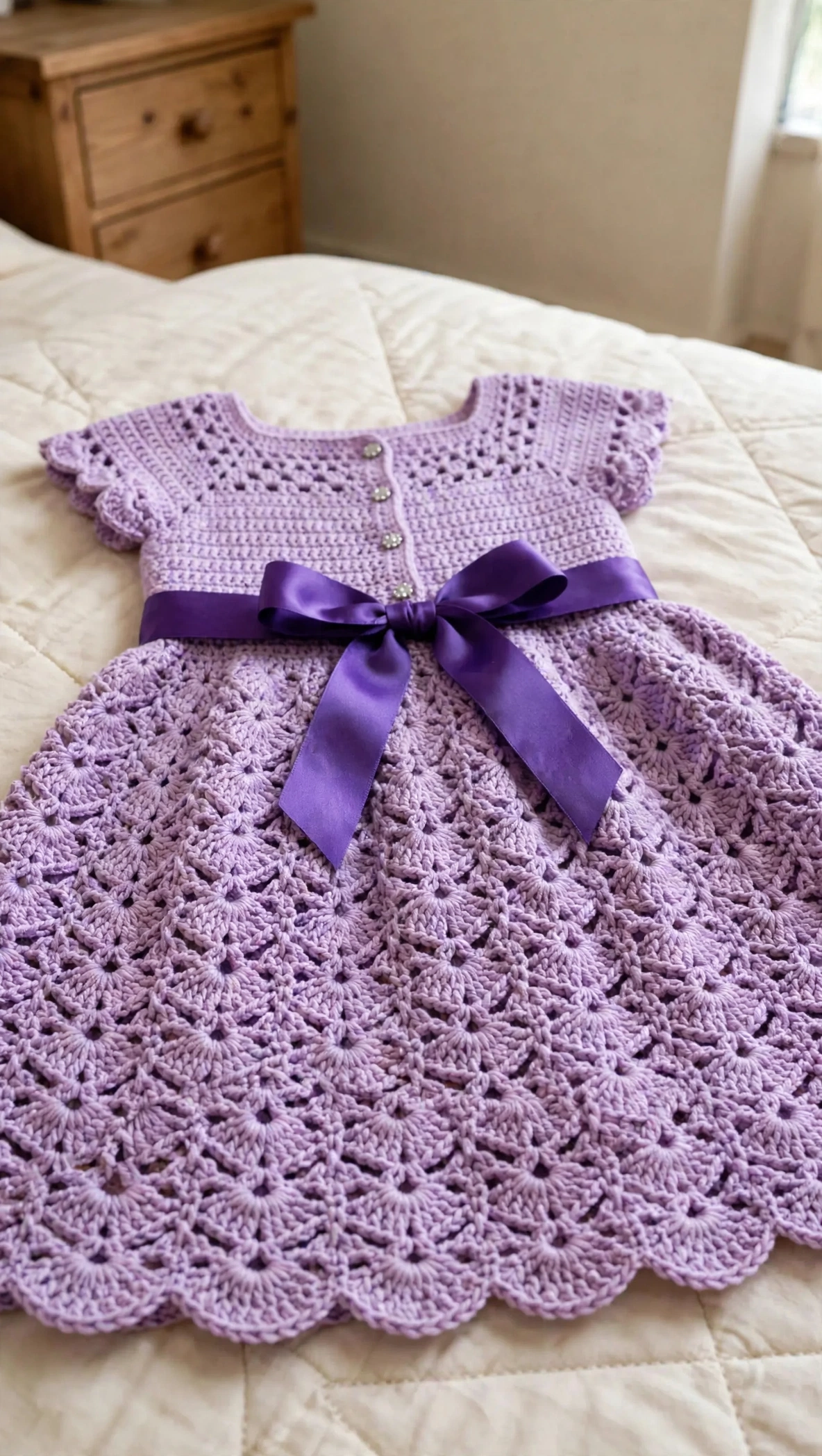 Lavendel Partykleid Detail