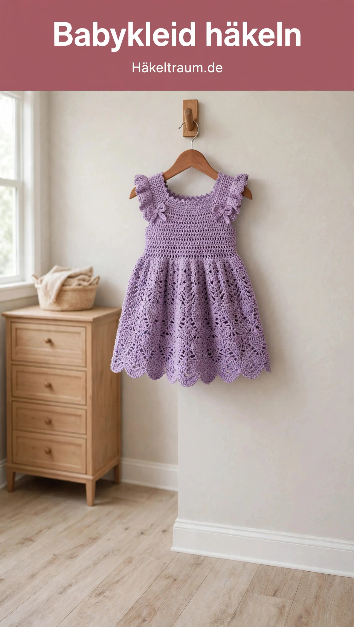 Lavendel Spitzen-Babykleid