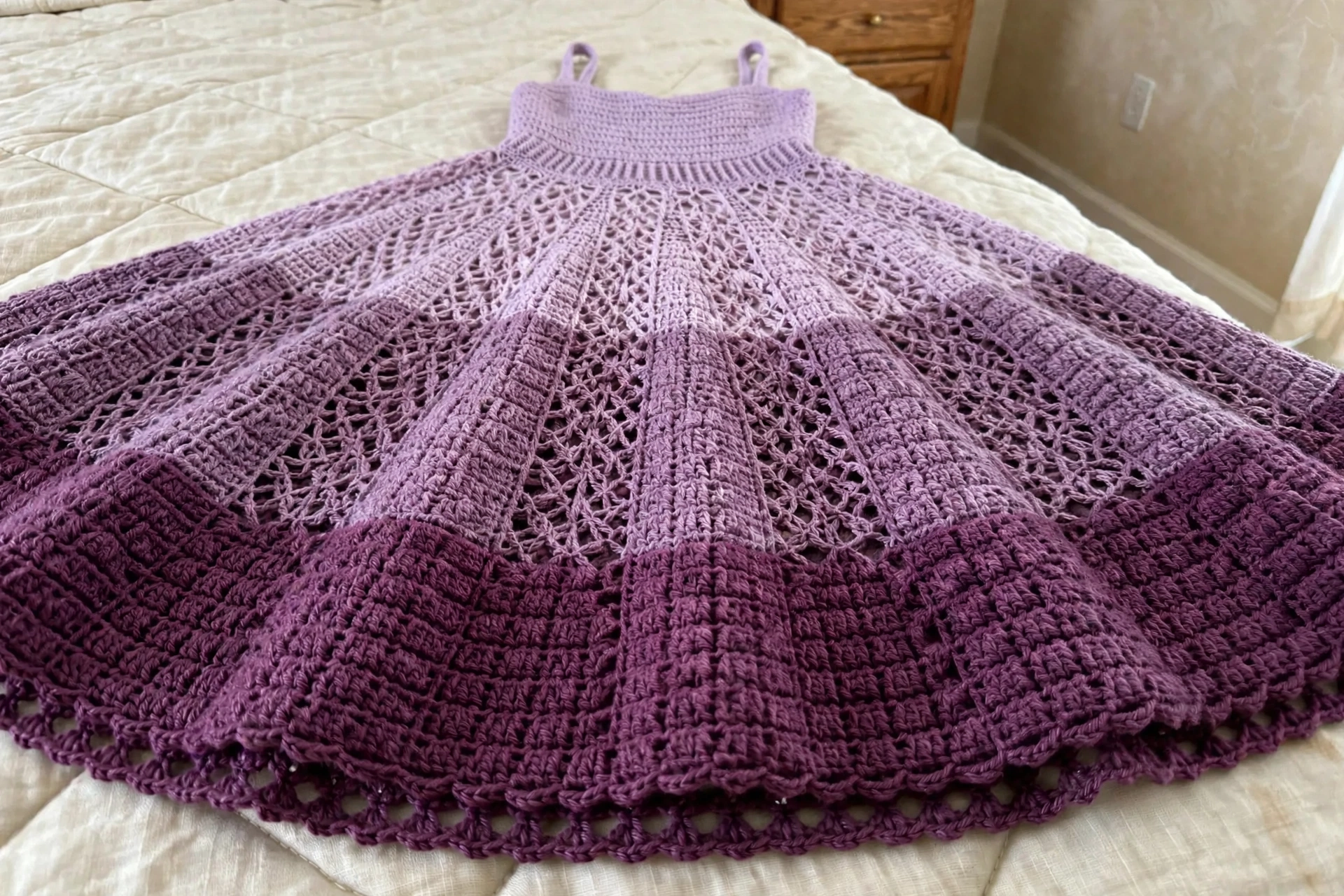 Lavendel-Traumkleid – Detail
