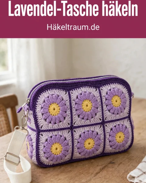 Lavendelwiesen-Tasche häkeln