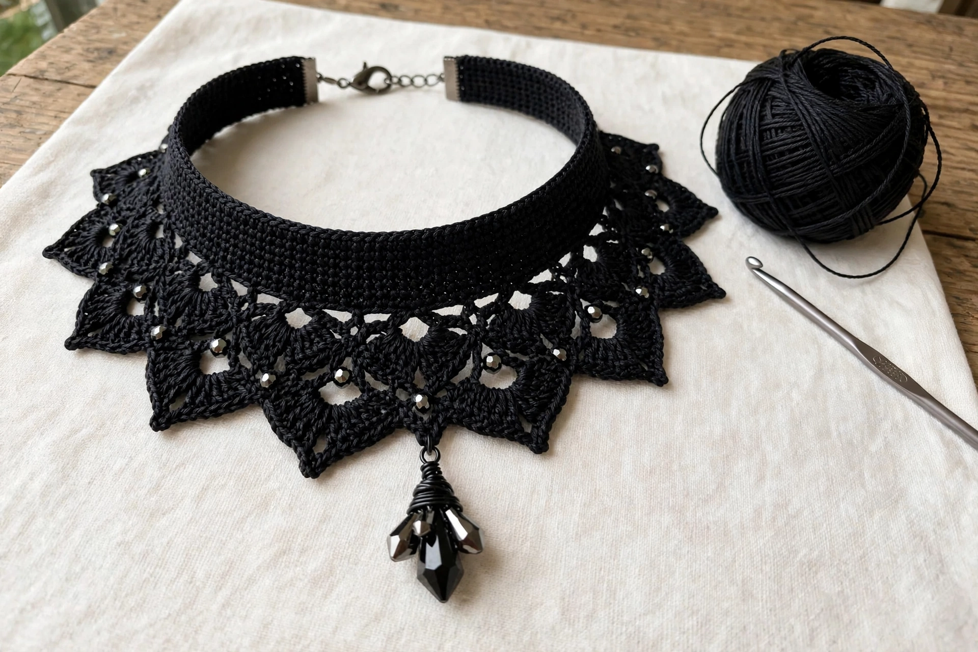 Gothic Spitzen-Choker Detailansicht