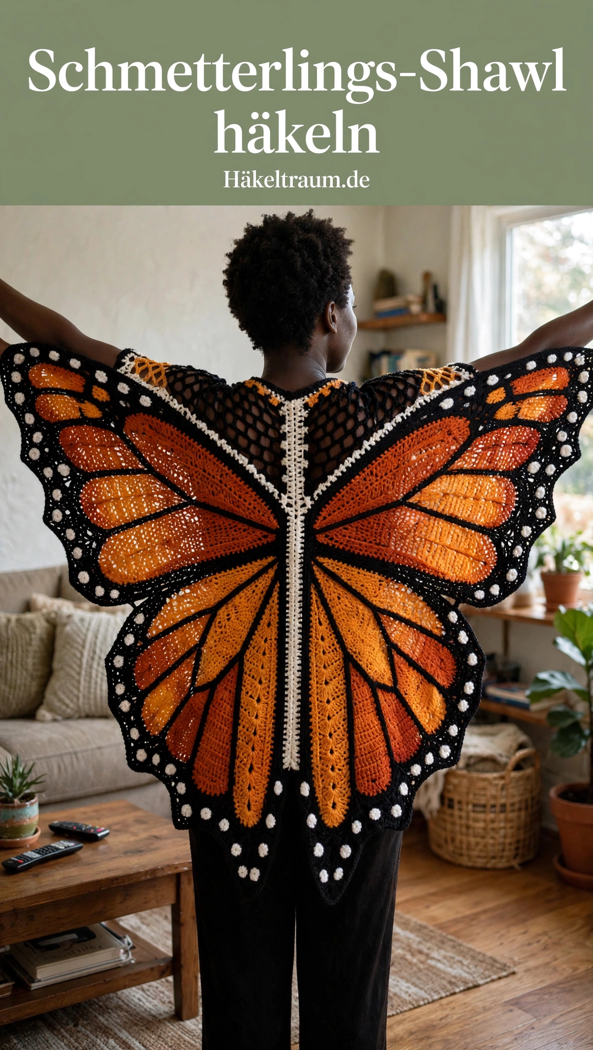 Monarch-Schmetterlings-Shawl