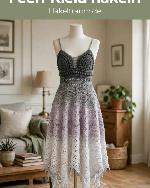 Mondschein-Silber-Feen-Kleid – Kostenlose Häkelanleitung