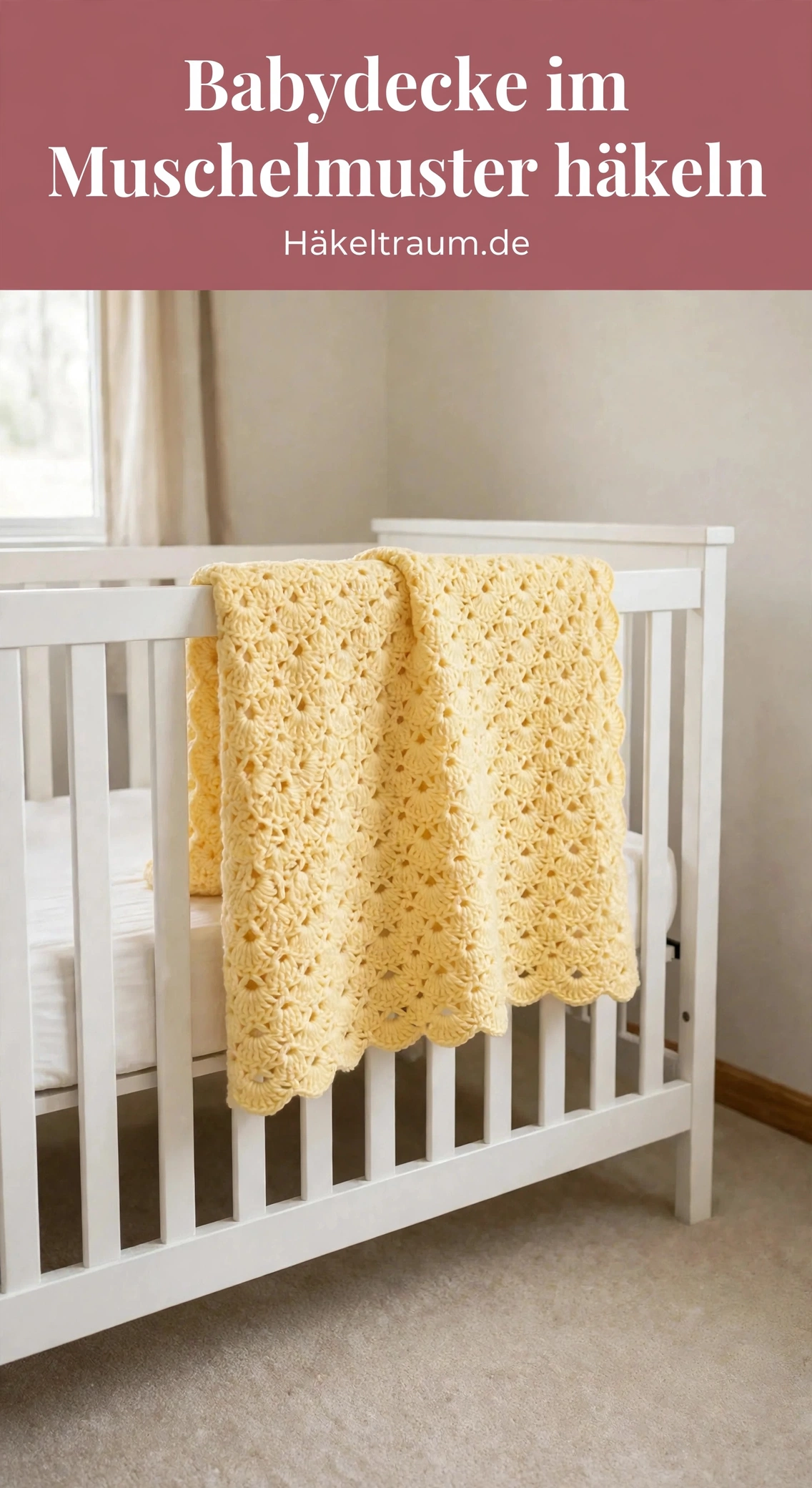 Babydecke im Muschelmuster
