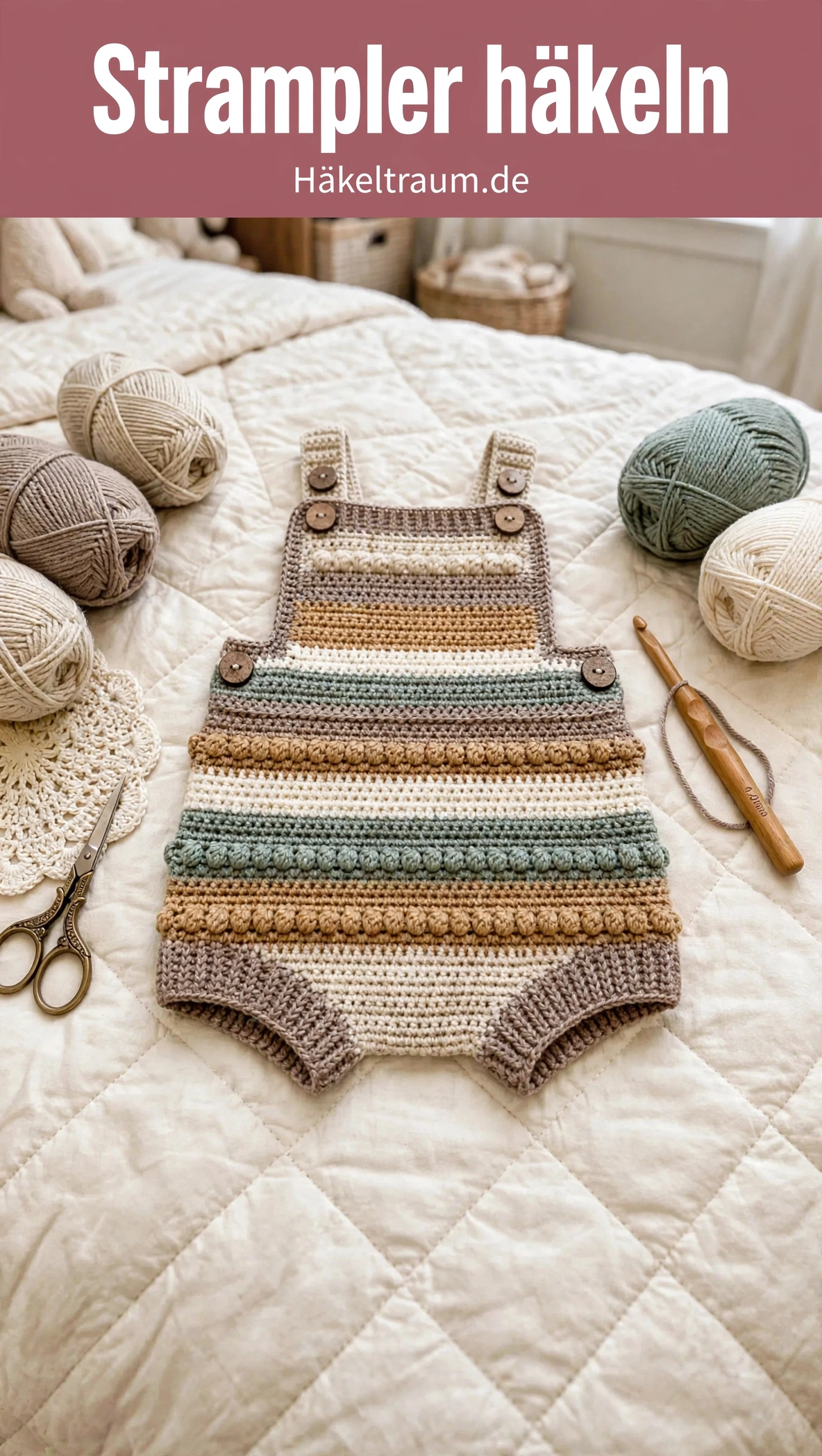 Neutraler Boho-Babystrampler