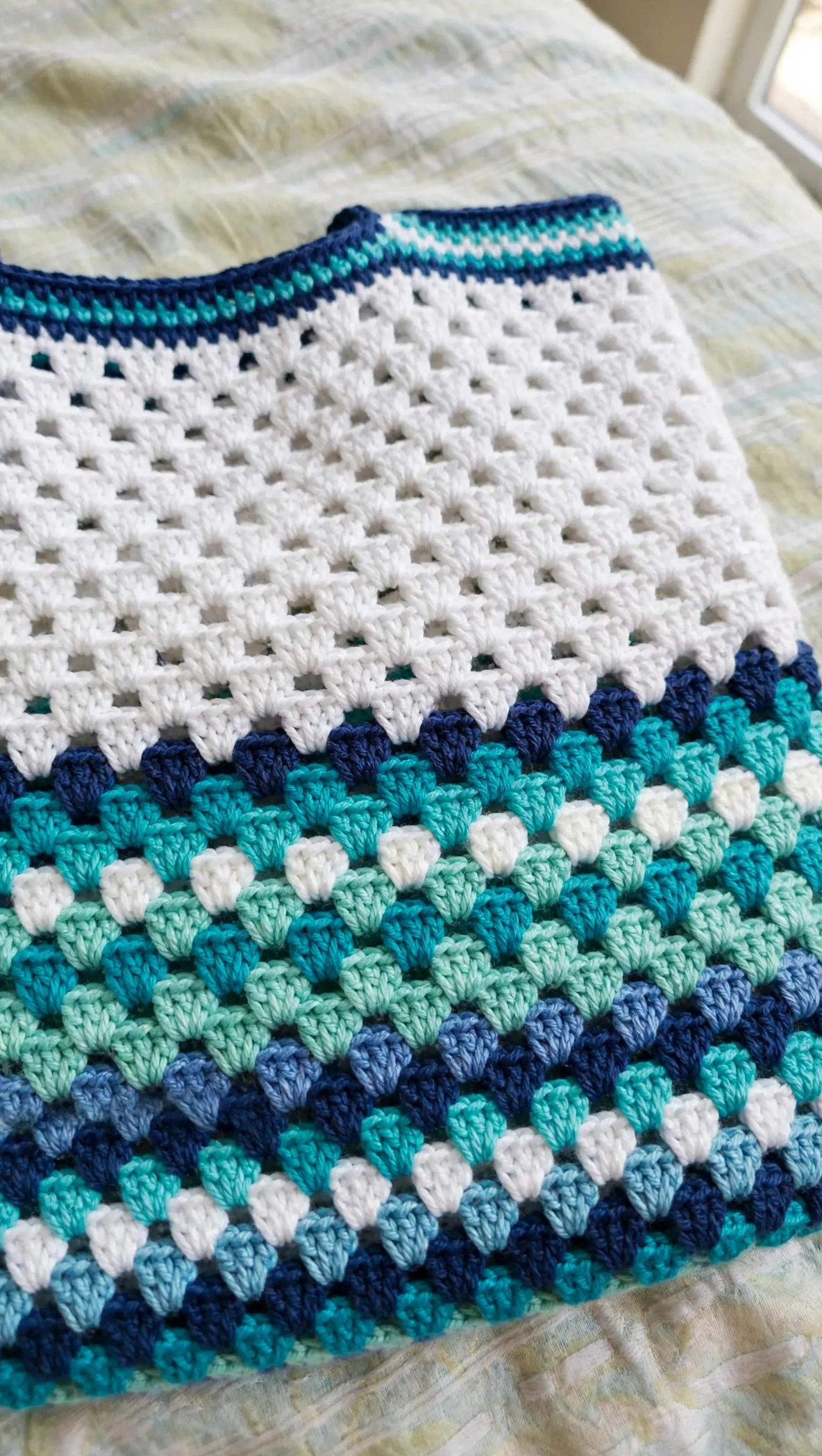 Granny-Stitch Detail der Einkaufstasche