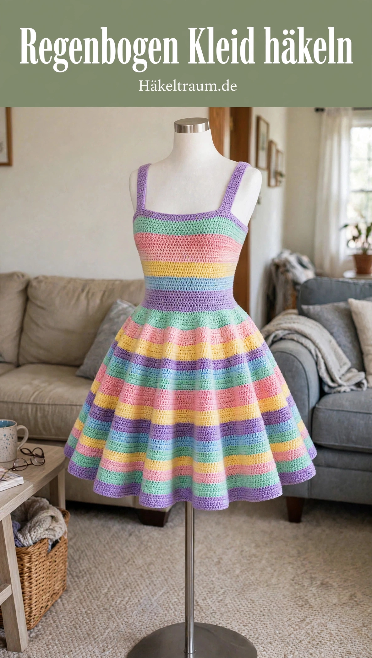 Pastell Regenbogen Kleid