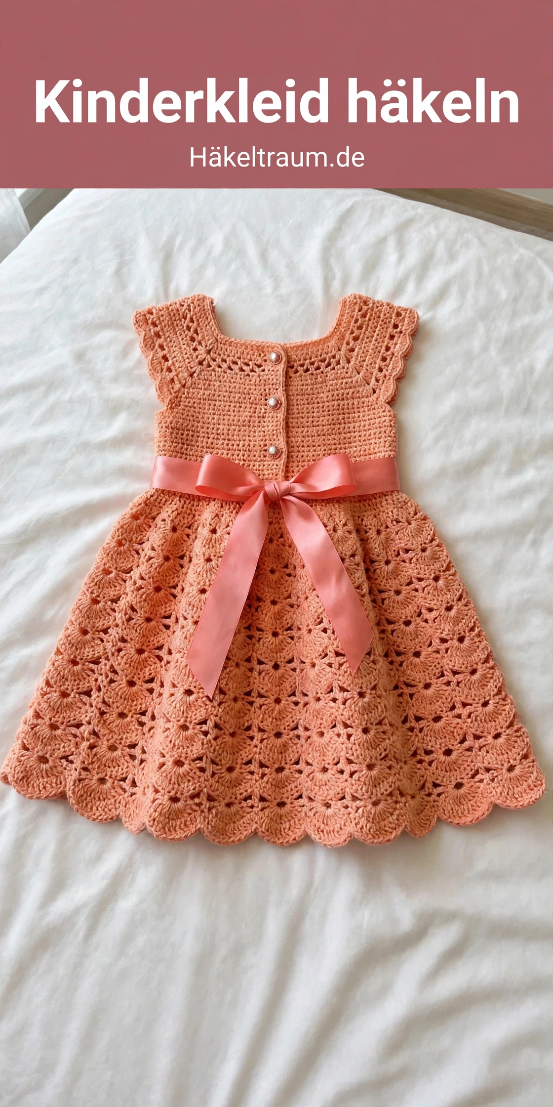 Pfirsichblüten-Kleid für Kleinkinder