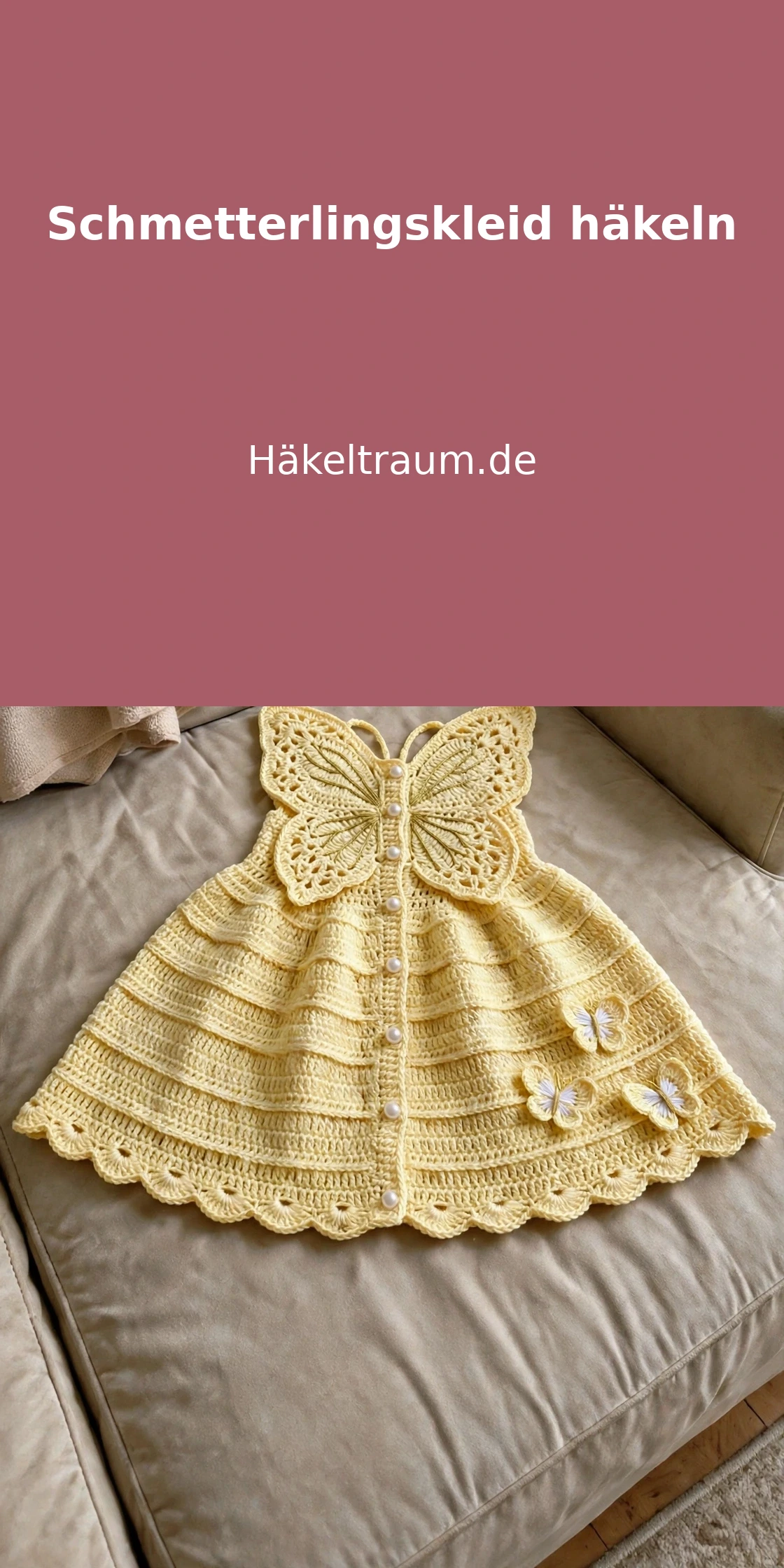 Sonnengelbes Schmetterlingskleid für Babys