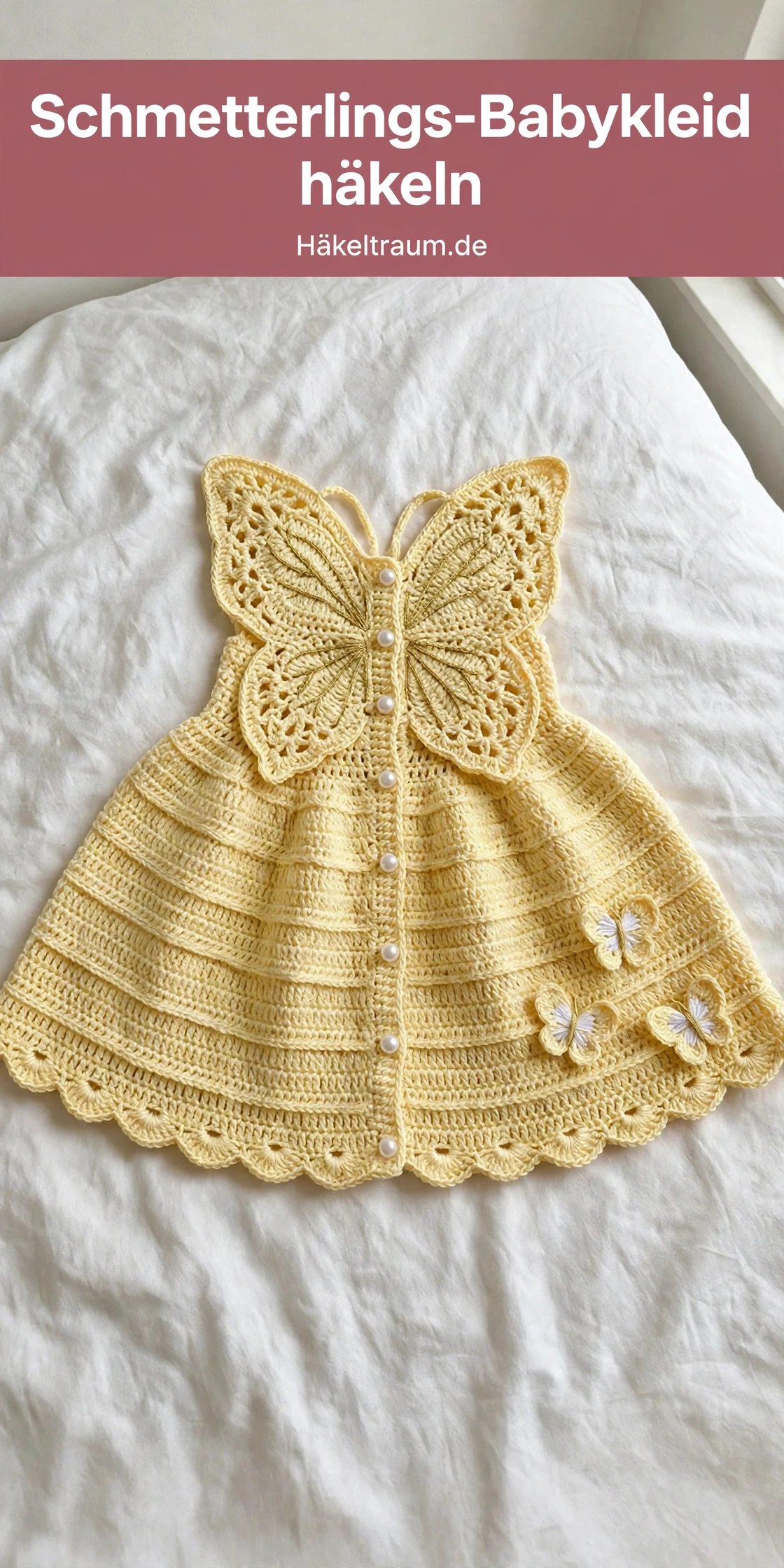 Sonnengelbes Schmetterlings-Babykleid