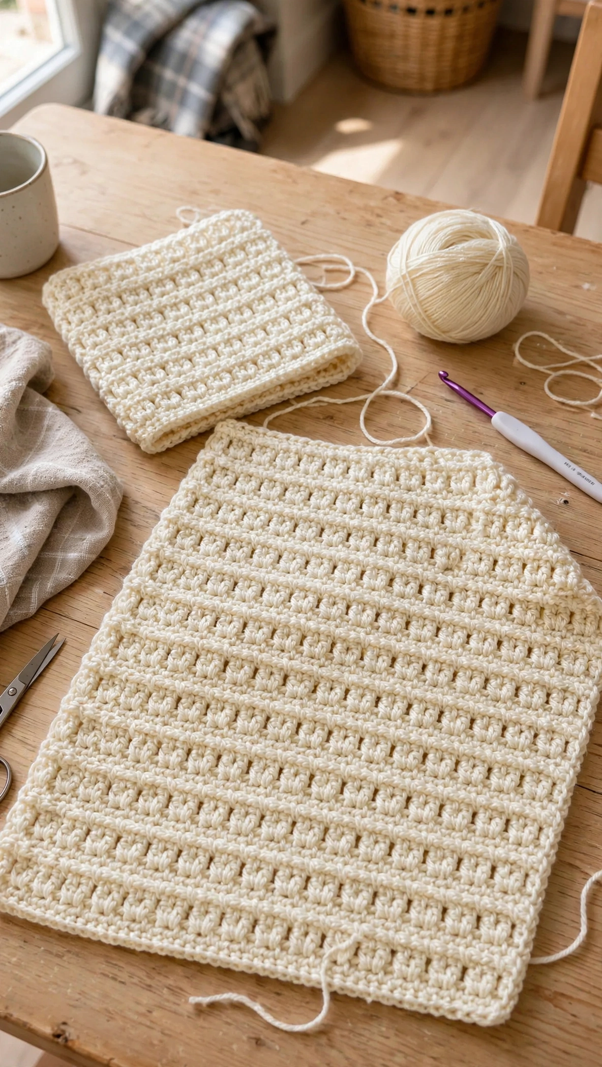 Strukturierte Decke in Arbeit