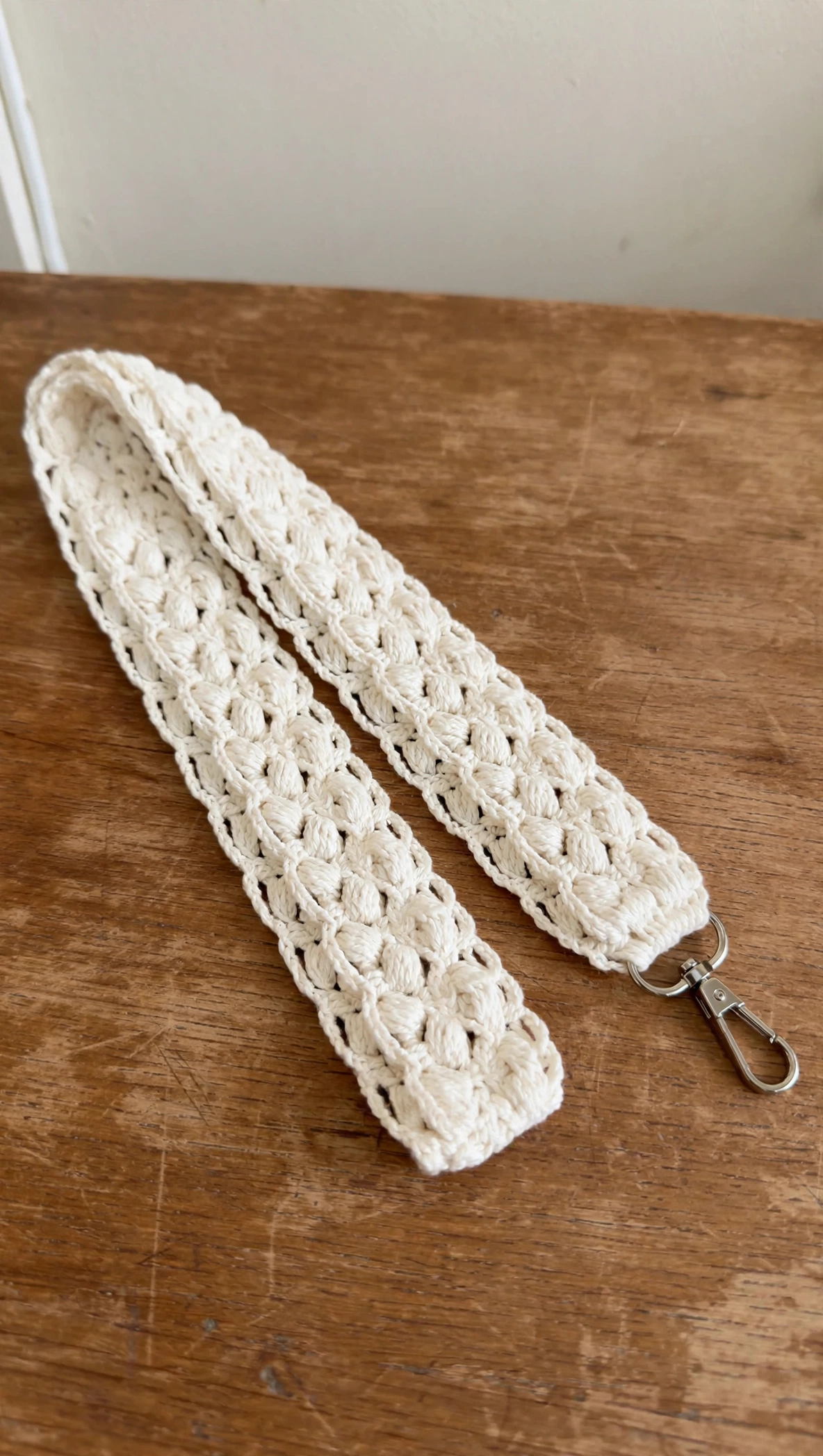 Taschenriemen in Arbeit