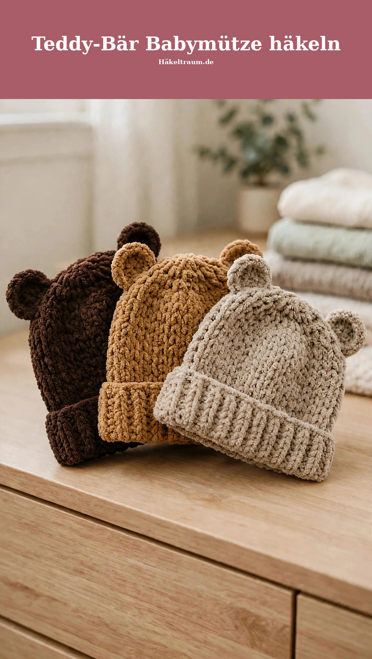 Teddy-Bär Babymütze häkeln