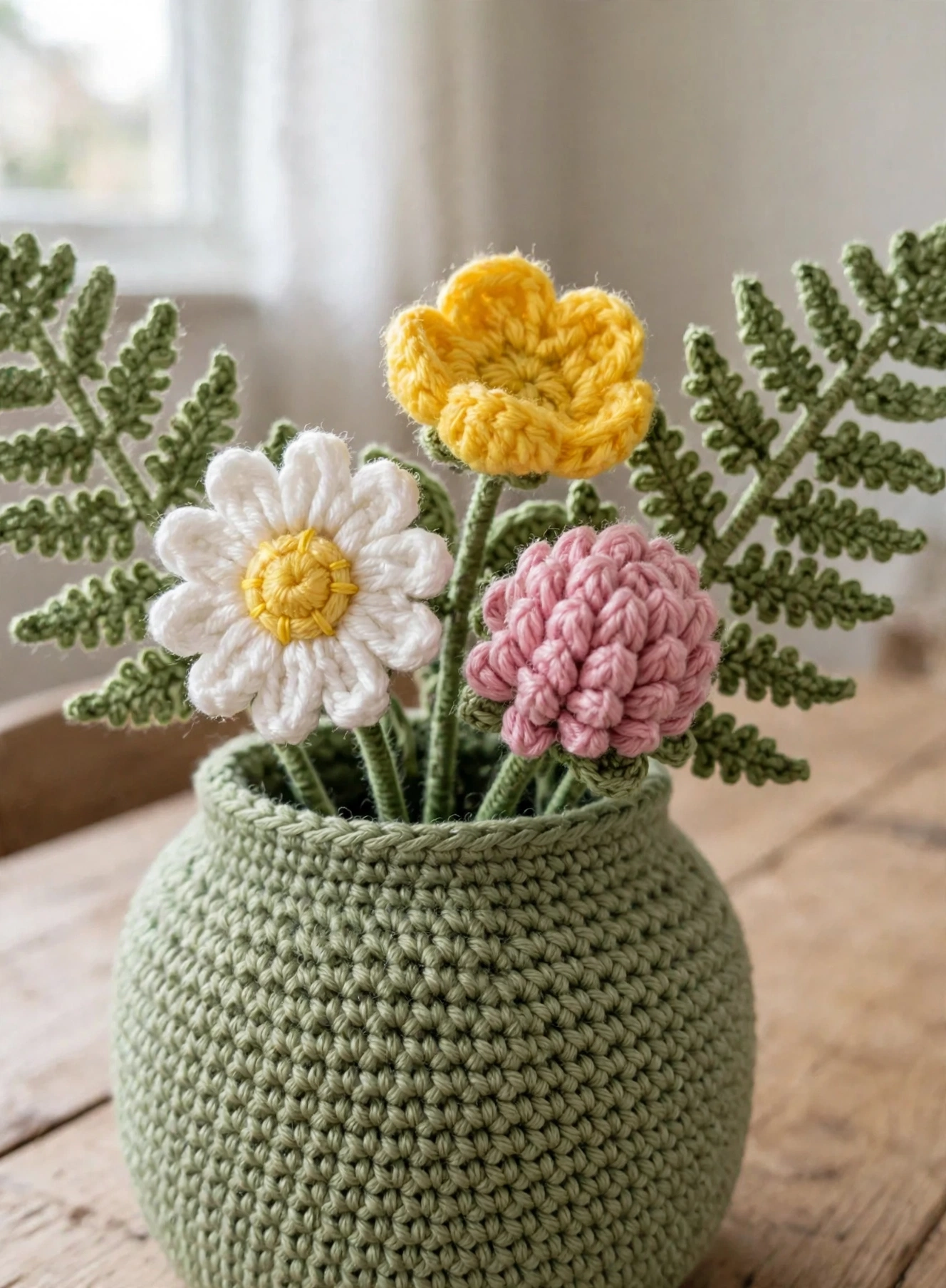 Wildblumen-Topf Arrangement Detail